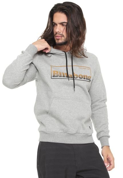 Moletom Flanelado Fechado Billabong Free 73 Cinza - Marca Billabong