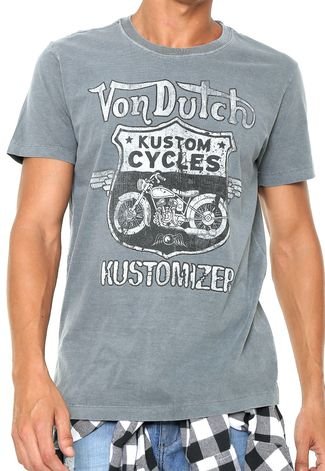 Camiseta Von Dutch Kustom Cycles Cinza