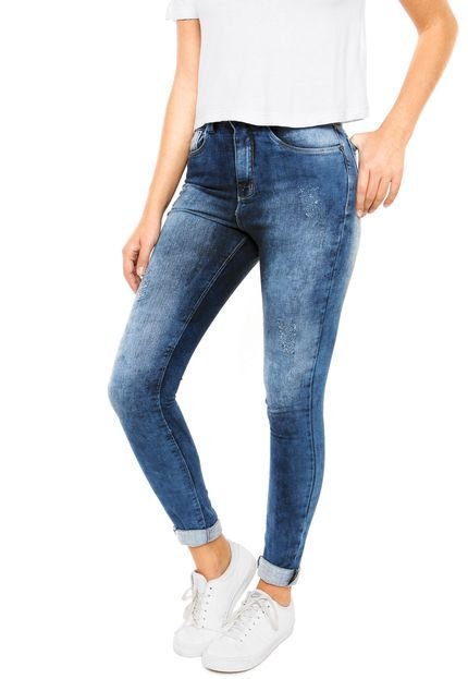 Calça Jeans Mix Jeans Puído Skinny Azul - Marca Mix Jeans