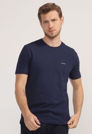 Camiseta Calvin Klein Logo Azul-Marinho