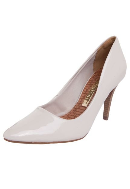 Scarpin Via Marte Bico Fino Salto Alto Off-white - Marca Via Marte