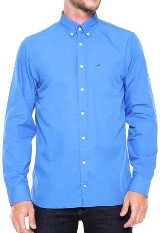 Camisa Tommy Hilfiger Bolso Azul