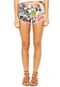 Short Sarja Sommer Marina Hibisco Bege - Marca Sommer