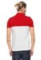 Camisa Polo Lacoste Slim Color Block Branca/Vermelha - Marca Lacoste