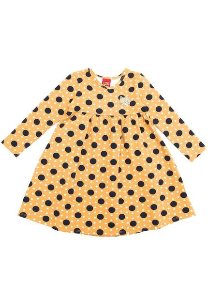 Vestido Kyly Infantil Poás Amarelo - Marca Kyly