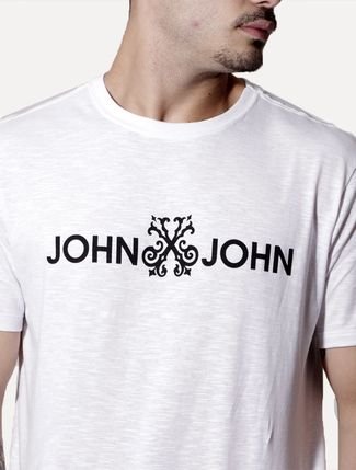 Camiseta John John Masculina Rg Tape Logo Branca 