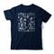 Camiseta Skull Pattern - Azul Marinho - Marca Studio Geek 