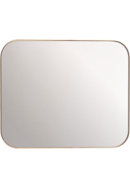 Espelho Corner Quadrado Com Moldura Dourada - 80X80 Vidrotec - Marca Vidrotec