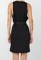 Vestido Colcci Fitness Curto Com Cinto Preto - Marca Colcci Fitness