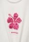 Camiseta MANGO KIDS Floral Off-White - Marca MANGO KIDS