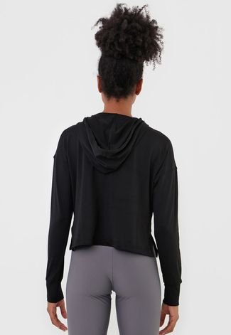 Blusa de Moletom Fechada Nike Yoga Jersey Cr Preta - Compre Agora