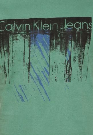 Camiseta Calvin Klein Jeans Estampada Verde