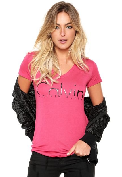 Camiseta Calvin Klein Basic Rosa - Marca Calvin Klein