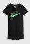 Vestido Nike Infantil Futura Tshirt Dress Preto - Marca Nike