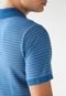 Camisa Polo Reserva Reta Listrada Azul - Marca Reserva