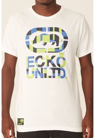 Camiseta Ecko Estampada Off White