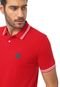 Camisa Polo Tommy Hilfiger Reta Bordada Vermelha/Branca - Marca Tommy Hilfiger
