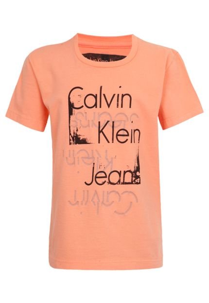 Camiseta Calvin Klein Kids Logo Laranja - Marca Calvin Klein Kids