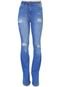 Calça Jeans Triton Flare Destroyed Azul - Marca Triton