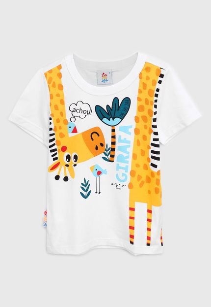 Camiseta Zig Zig Zaa Infantil Girafa Branca - Marca Zig Zig Zaa