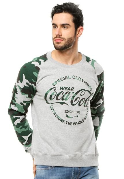 Blusa Coca-Cola Jeans Brasil Militar Cinza - Marca Coca-Cola Jeans