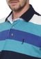 Camisa Polo Aleatory Reta Listrada Azul-marinho - Marca Aleatory