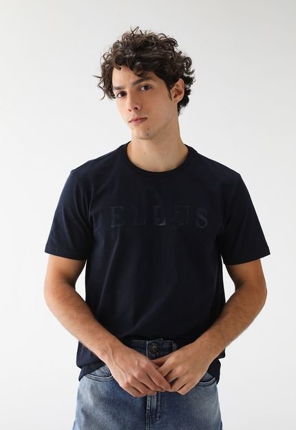 Camiseta Ellus Reta Fine Foil Classic Azul-Marinho - Marca Ellus