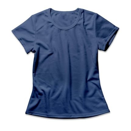 Camiseta Feminina Básica Azul Genuíno - Azul Genuíno - Marca Studio Geek 