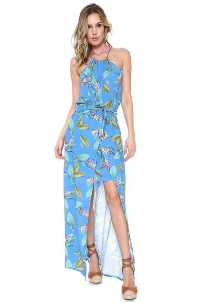 Vestido Mercatto Longo Floral Azul - Marca Mercatto