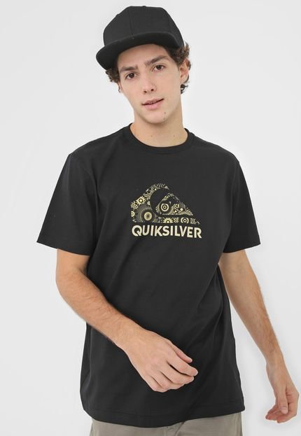 Camiseta Quiksilver Pattern Logo Preta - Marca Quiksilver