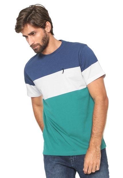 Camiseta Aleatory Fio T Azul-marinho/Verde - Marca Aleatory