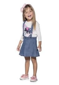 Overall Infantil Para Mujer Azul MP 64593