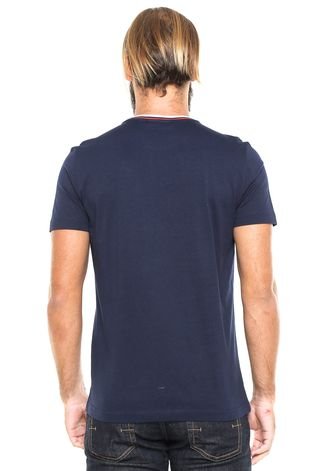 Camiseta Lacoste Estampada Azul-Marinho