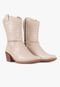 Bota Feminina Croco Western com Strass Bico Fino Texana Country Boiadeira Off White - Marca TAKATA BY RAFAEL TAKATA