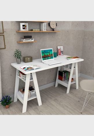 Mesa Escrivaninha Self Branco Appunto