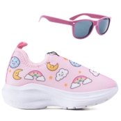 Kit TÃªnis Infantil Calce Facil Feminino CÃ©u Rosa Casual   Ã“culos - Marca CALCADOS LGHT LIGHT