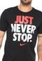 Camiseta Nike M Nk Dry Tee Jus Nvr Stop Dri-Fit Preta - Marca Nike