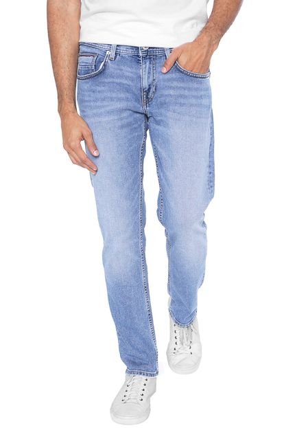 Calça Jeans Tommy Hilfiger Reta Estonada Azul - Marca Tommy Hilfiger