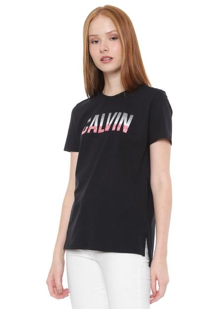 Camiseta Calvin Klein Jeans Stripes Preta - Marca Calvin Klein Jeans