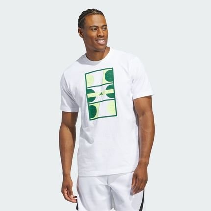 Adidas Camiseta Estampada Global Courts - Marca adidas