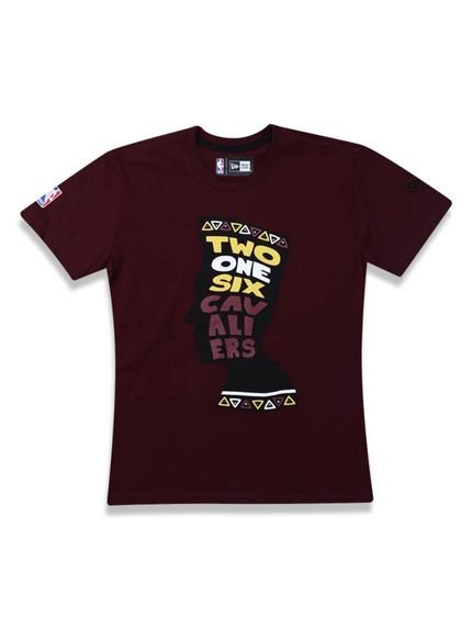 Camiseta New Era Regular Cleveland Cavaliers Mescla Vinho - Marca New Era