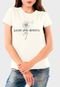 Camiseta Feminina Off White Margarida Algodão Premium Benellys - Marca Benellys