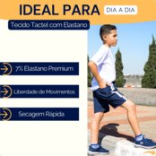 KIT 2 Bermuda Infantil Tactel com Elastano Short Escola Passeio - Marca KS