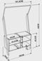 Módulo Arara para Quarto ou Closet Lift C/ 1 Cabideiro - Vermont/Preto - Artesano - Marca Artesano