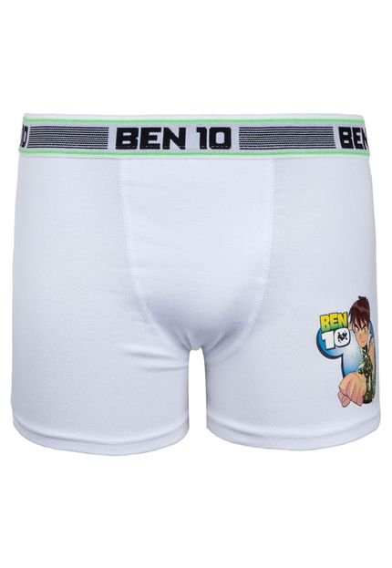 Cueca Lupo Kids Ben 10 Boxer Branca - Marca Lupo