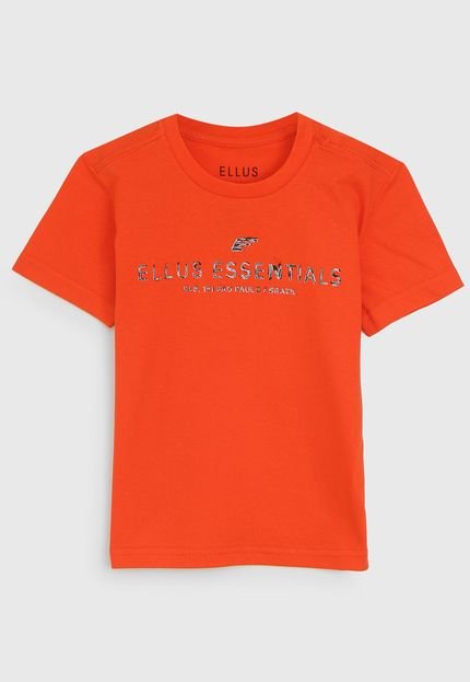 Camiseta Ellus Kids Infantil Lettering Laranja - Marca Ellus Kids
