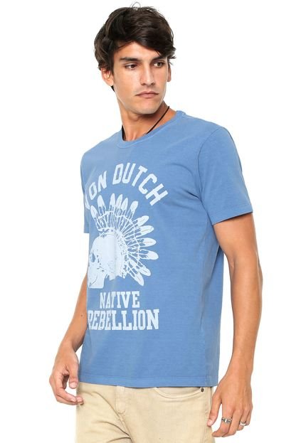 Camiseta Von Dutch  Rebellion Azul - Marca Von Dutch 