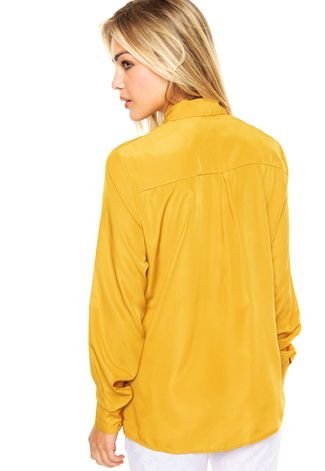 Camisa Cia da Moda Sedinha Amarela
