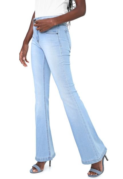 Calça Jeans Indigo Jeans Flare Estonada Azul - Marca Indigo Jeans