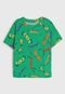 Camiseta Infantil Manga Curta Fabula Full Print Verde - Marca Fabula
